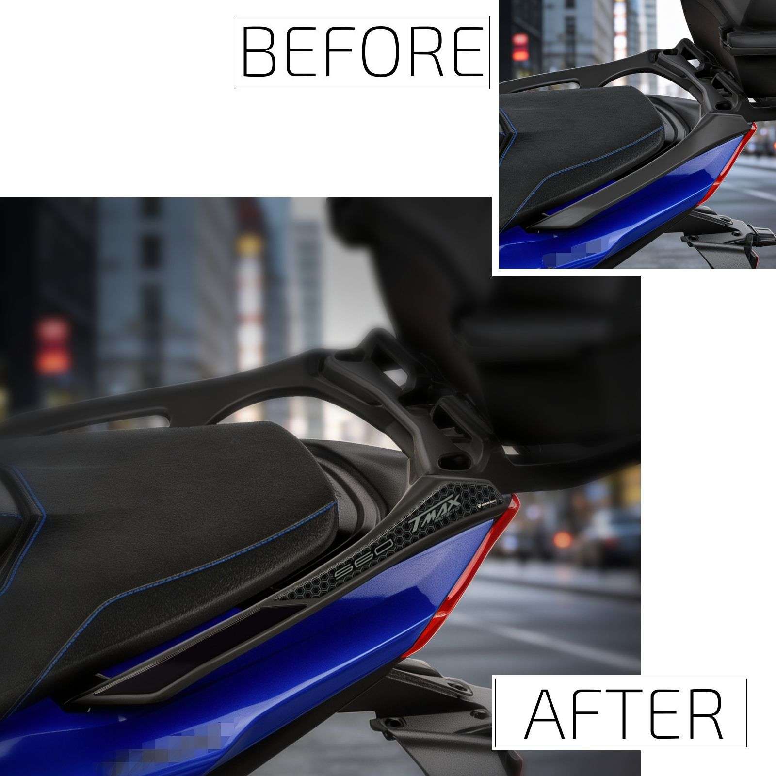 Adhesivos 3D compatibles con Yamaha TMax 560 2025-2026 Asas Portaequipajes Top Case - Imagen 3