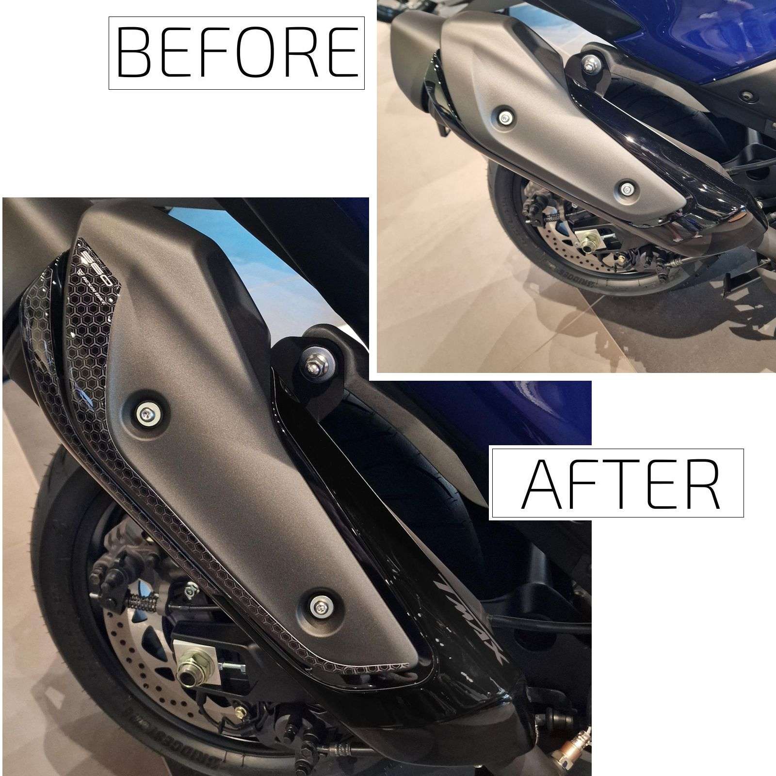 Adhesivos 3D compatibles con Yamaha TMax 560 2025-2026 Escape / Silenciador - Imagen 3