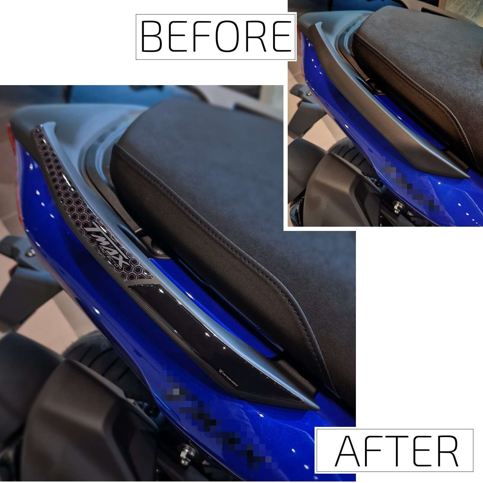 Autocollant Moto 3D compatibles avec Yamaha TMax 560 2025-2026 Poignées Passagers – Image 3