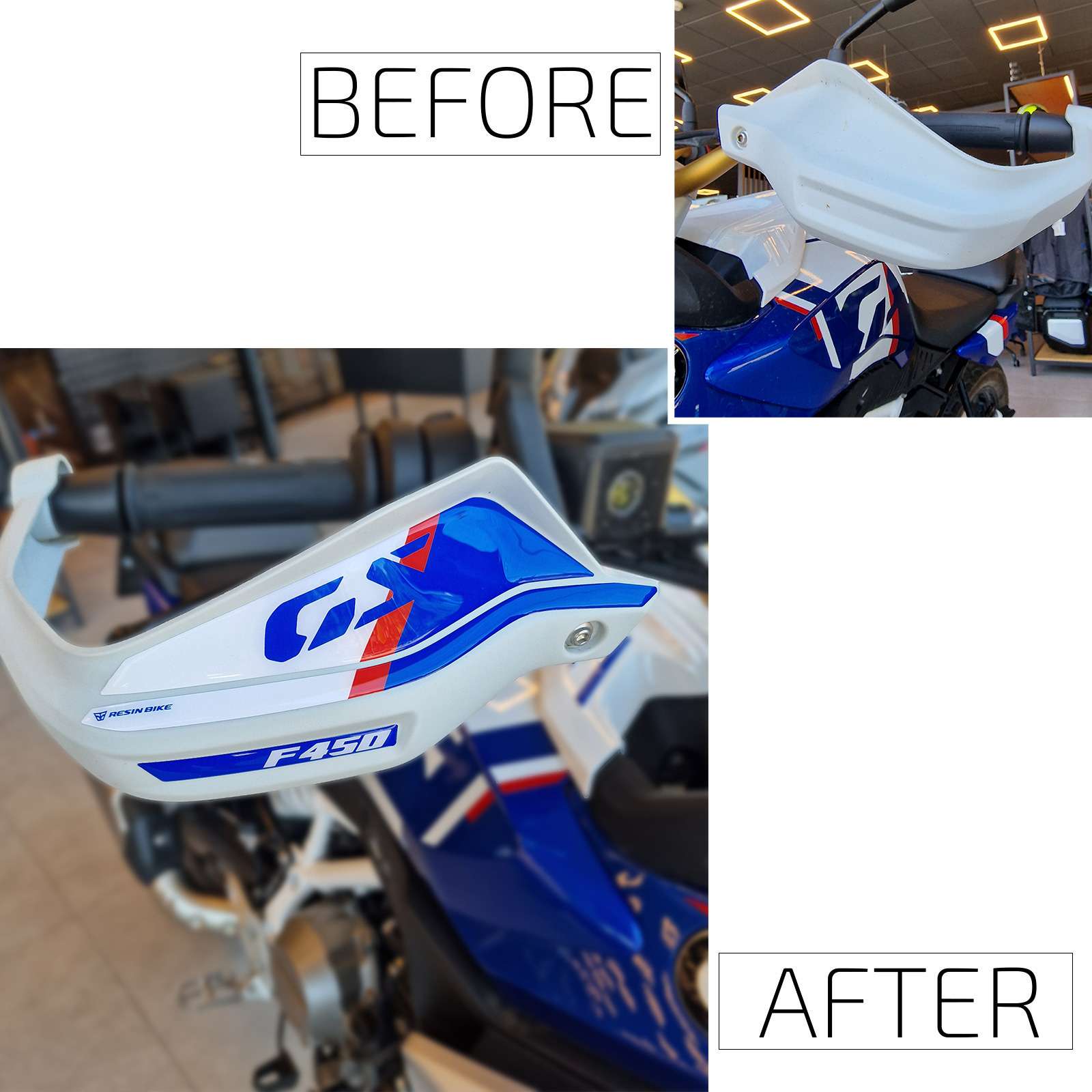 Adesivi 3D compatibili con BMW F 450 GS 2026 Trophy Protezione Paramani - immagine 3