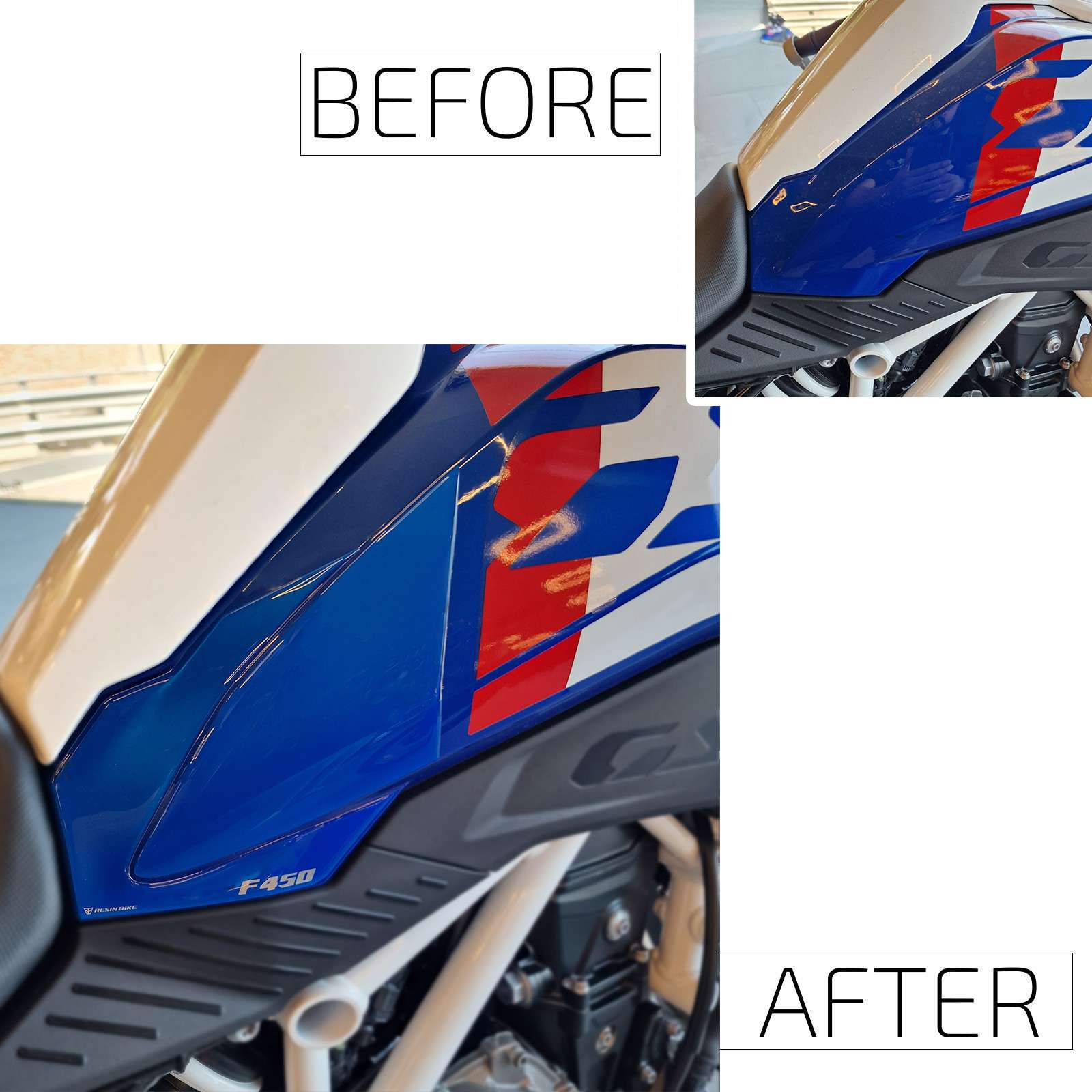 Kit Tank Basic Motorcycle Stickers 3D compatible with BMW F 450 GS 2026 Trophy - Image 4