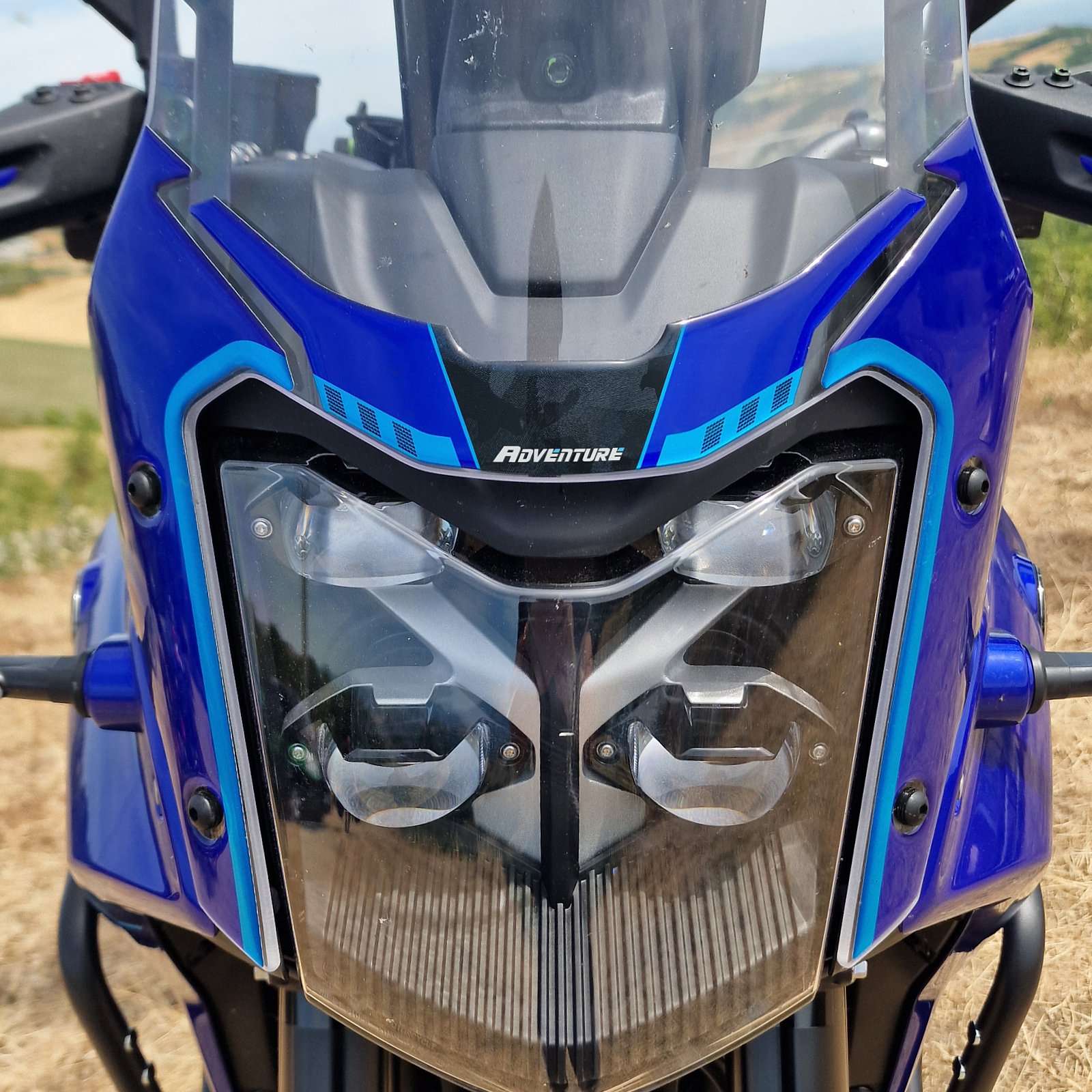 3D Stickers compatible with Yamaha Tenere 700 2025-2026 Blue Front Headlight Fairing