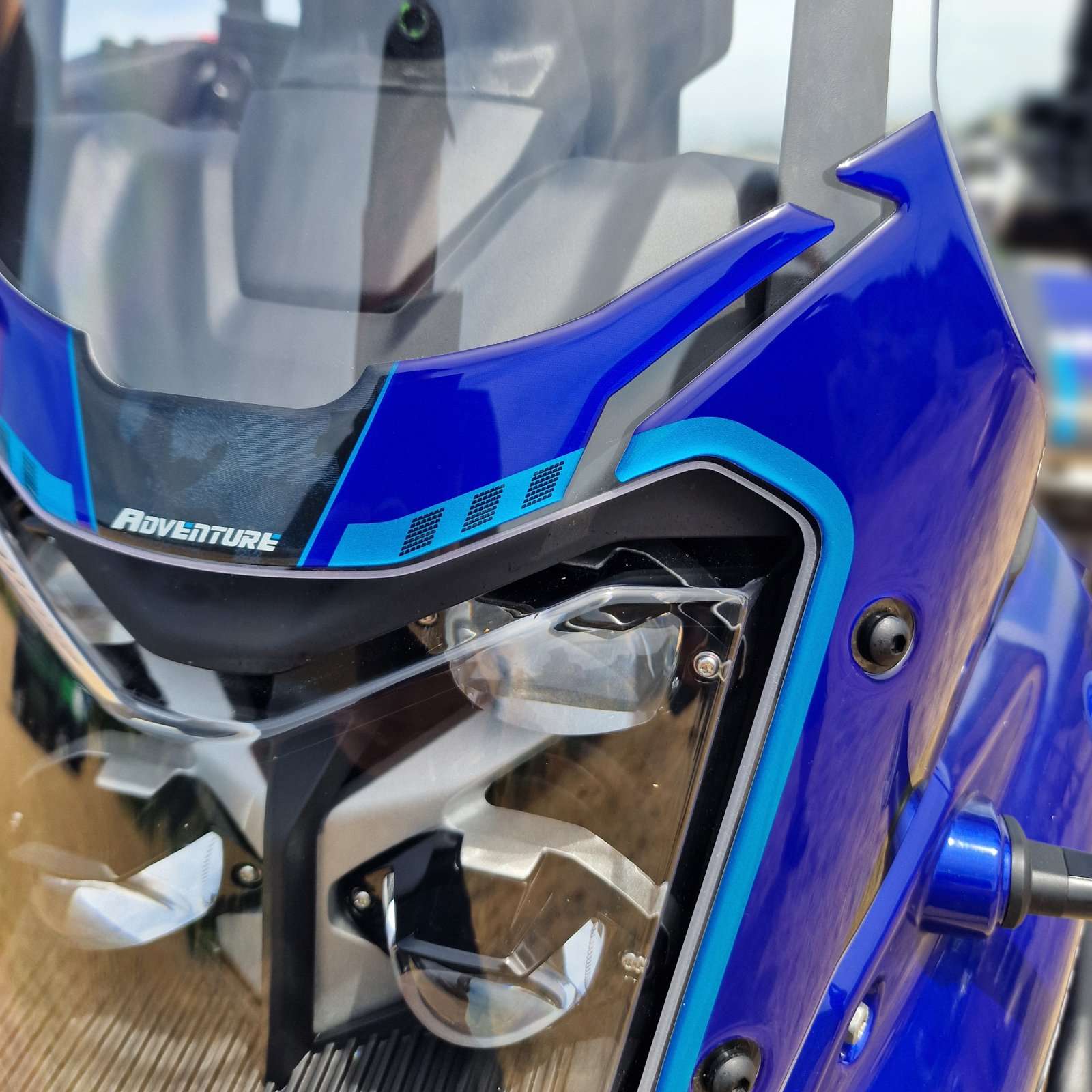 3D Stickers compatible with Yamaha Tenere 700 2025-2026 Blue Front Headlight Fairing - Image 4