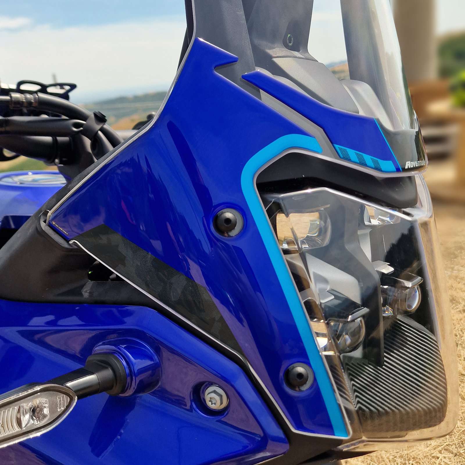 3D Stickers compatible with Yamaha Tenere 700 2025-2026 Blue Front Headlight Fairing - Image 6