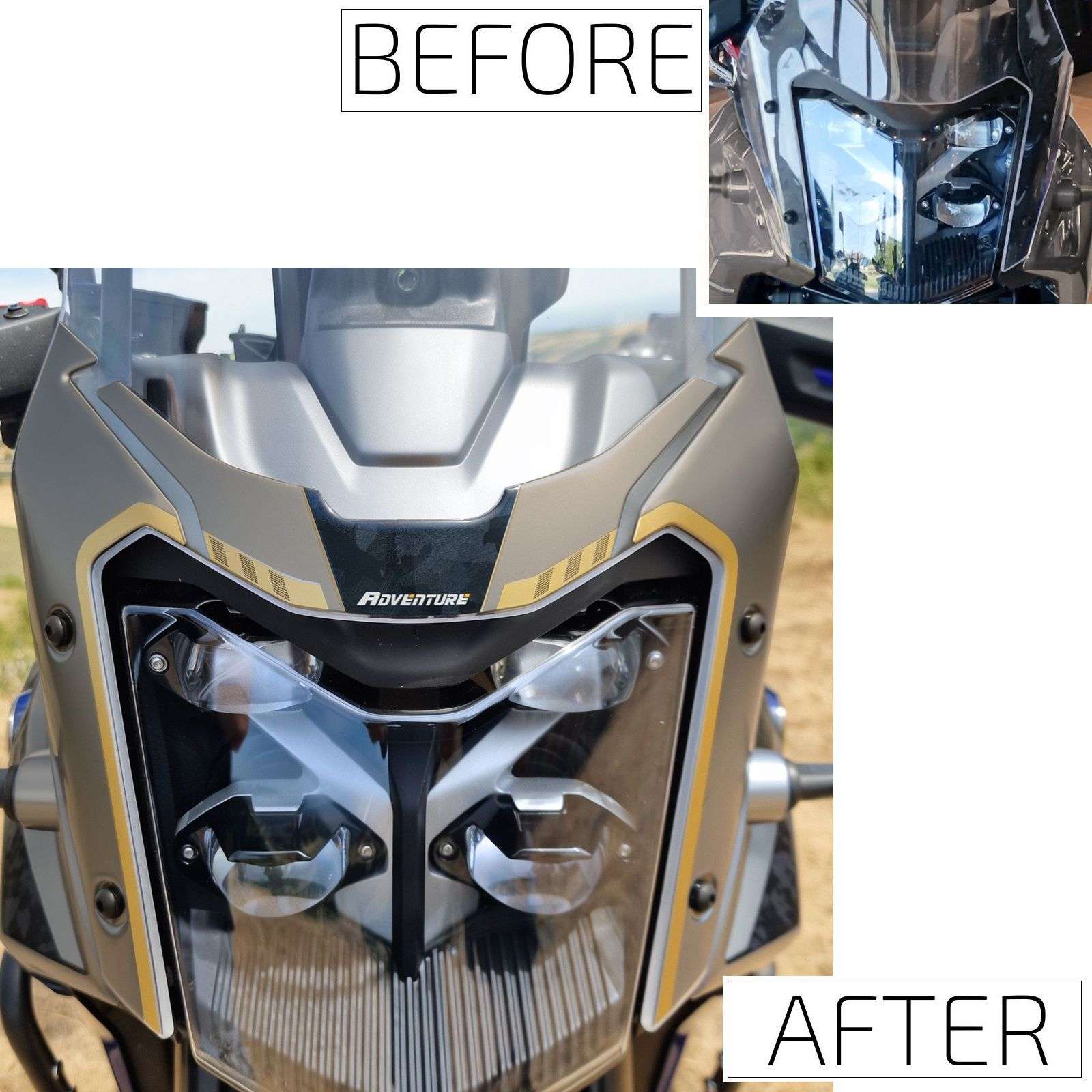 3D Stickers compatible with Yamaha Tenere 700 2025-2026 Titanium Front Headlight Fairing - Image 3