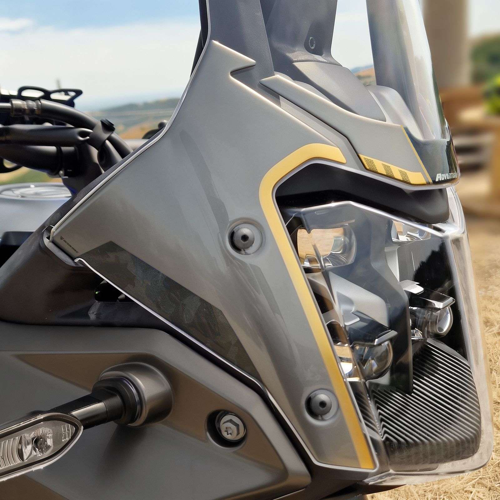 3D Stickers compatible with Yamaha Tenere 700 2025-2026 Titanium Front Headlight Fairing - Image 4