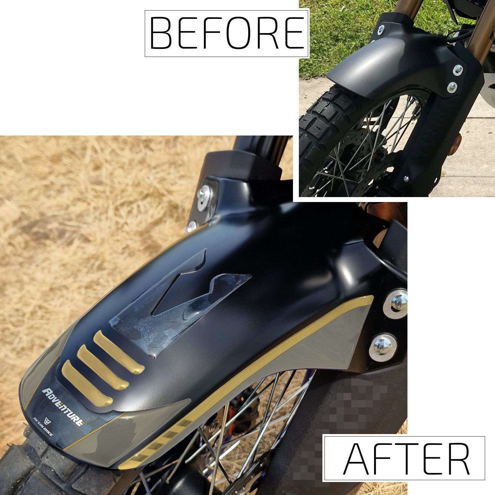 Adhesivos 3D Moto compatibles con Yamaha Tenere 700 2025-2026 Titanium Guardabarros - Imagen 3
