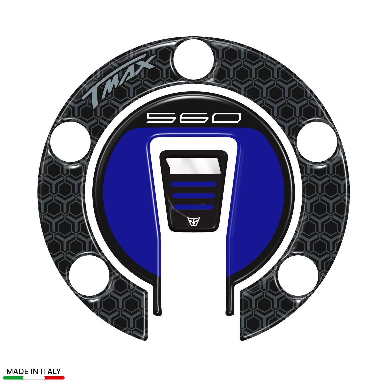 Pegatinas 3D Moto compatibles con Yamaha TMax 560 2025-2026 Icon Blue Tapon Deposito - Imagen 2