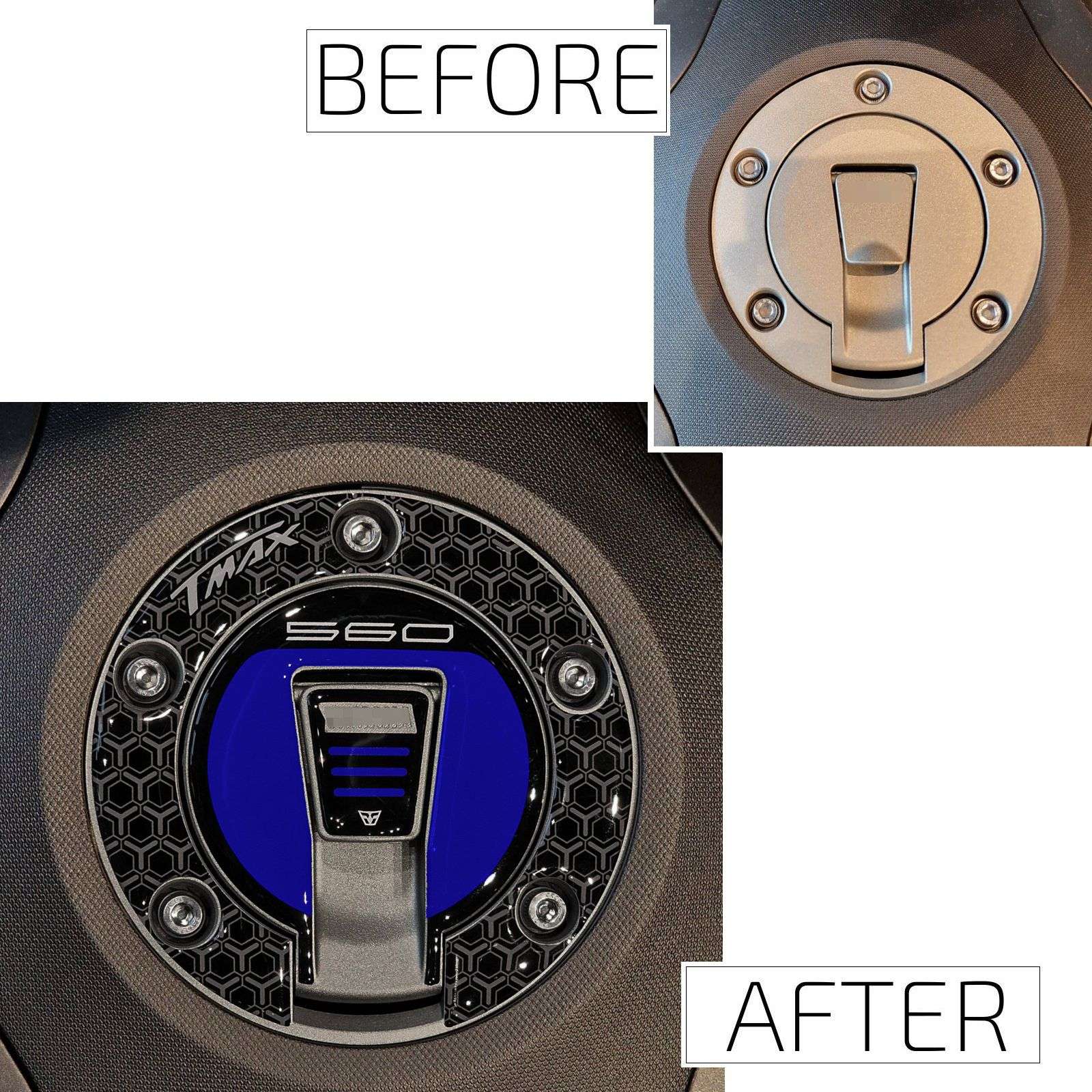 Pegatinas 3D Moto compatibles con Yamaha TMax 560 2025-2026 Icon Blue Tapon Deposito - Imagen 3