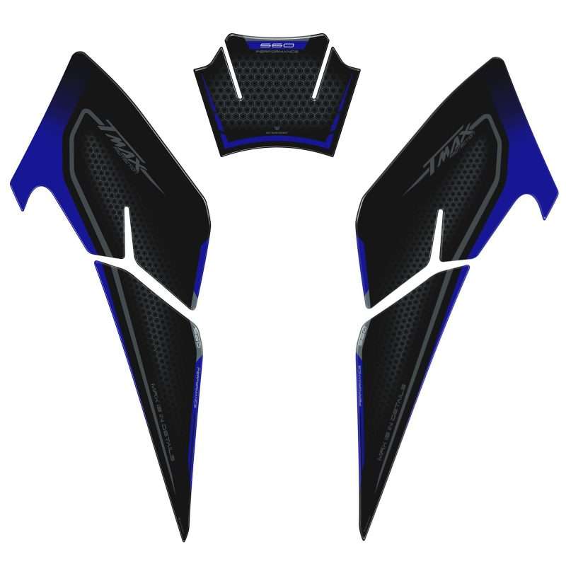 Kit Adhesivos 3D compatibles con Yamaha TMax 560 2025-2026 Icon Blue Consola y Plataforma Completa