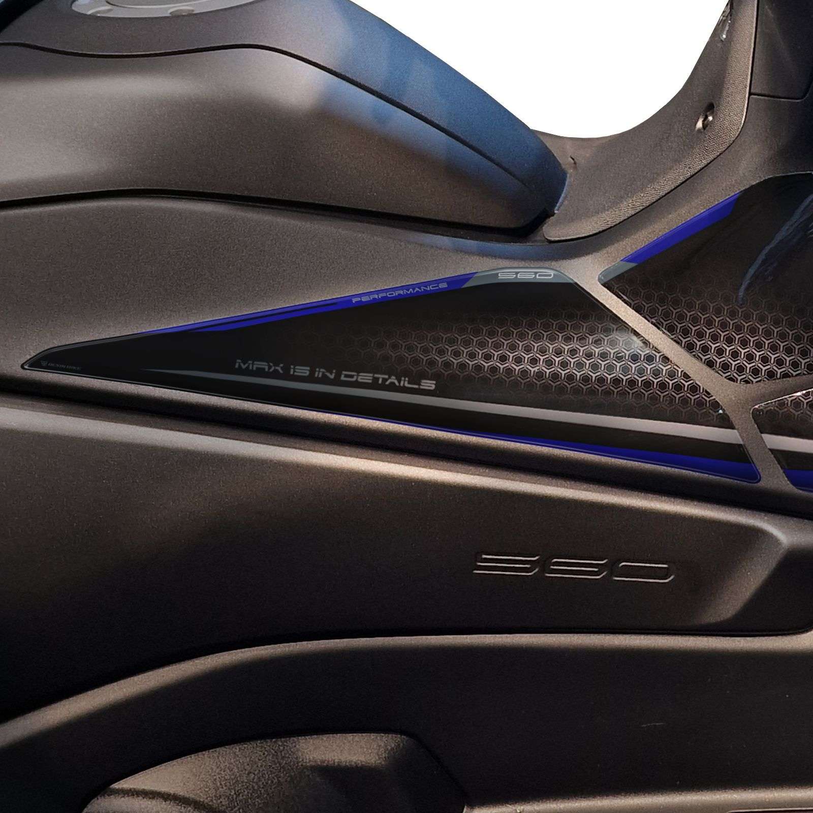 Kit Autocollants 3D compatibles avec Yamaha TMax 560 2025-2026 Icon Blue Console – Image 6