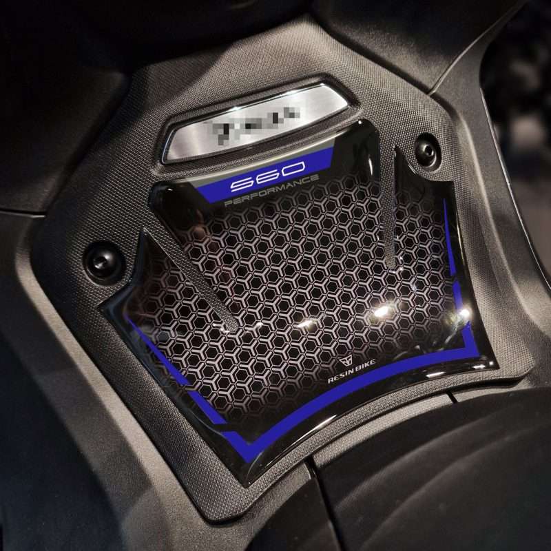 Adhesivos 3D Moto compatibles con Yamaha TMax 560 2025-2026 Icon Blue Túnel Central