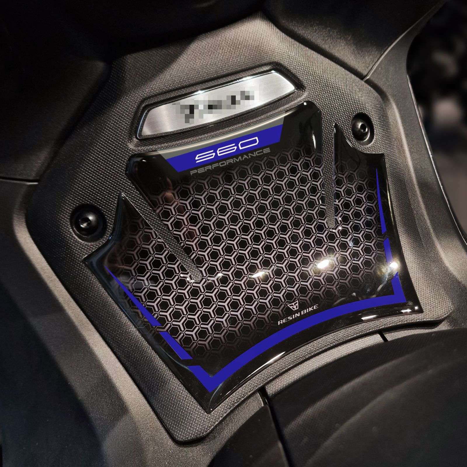 Adhesivos 3D Moto compatibles con Yamaha TMax 560 2025-2026 Icon Blue Túnel Central