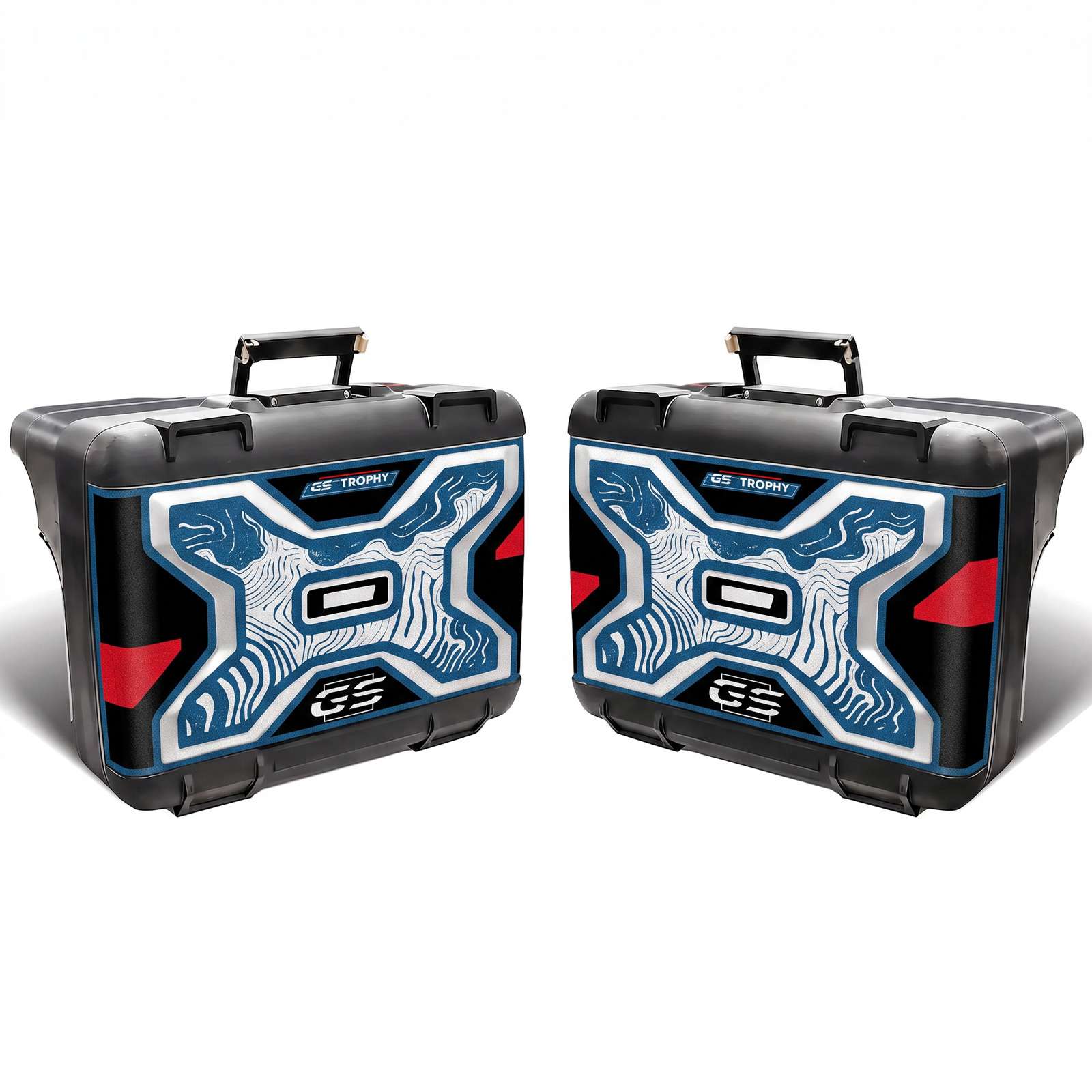 Adhesivos Crystal Rugoso compatibles con BMW GS 1250 Trophy Vario Maletas Moto