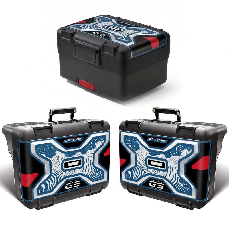 Adhesivos Crystal Rugoso compatibles con BMW GS 1250 Trophy Vario Maletas y Top Case