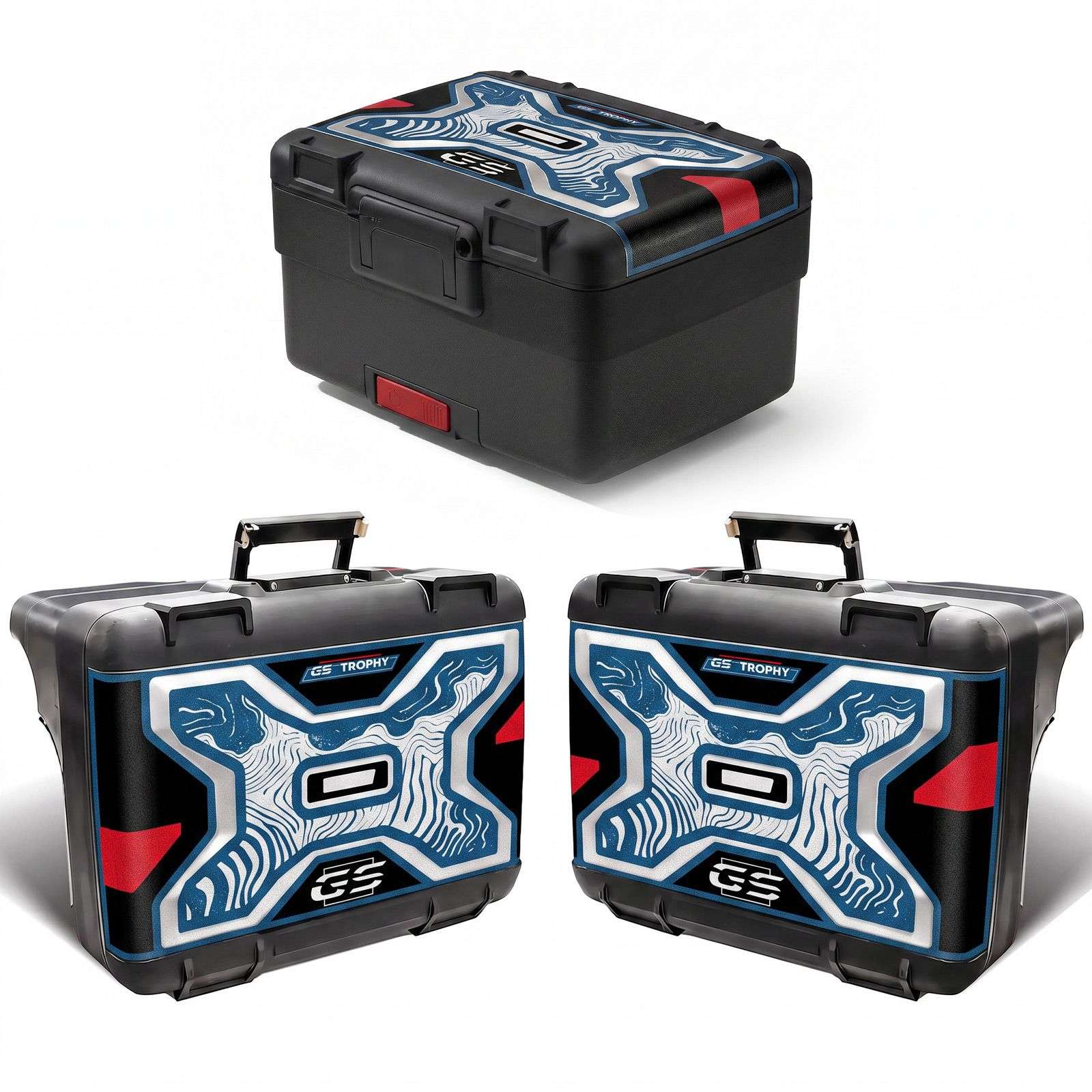 Adhesivos Crystal Rugoso compatibles con BMW GS 1250 Trophy Vario Maletas y Top Case