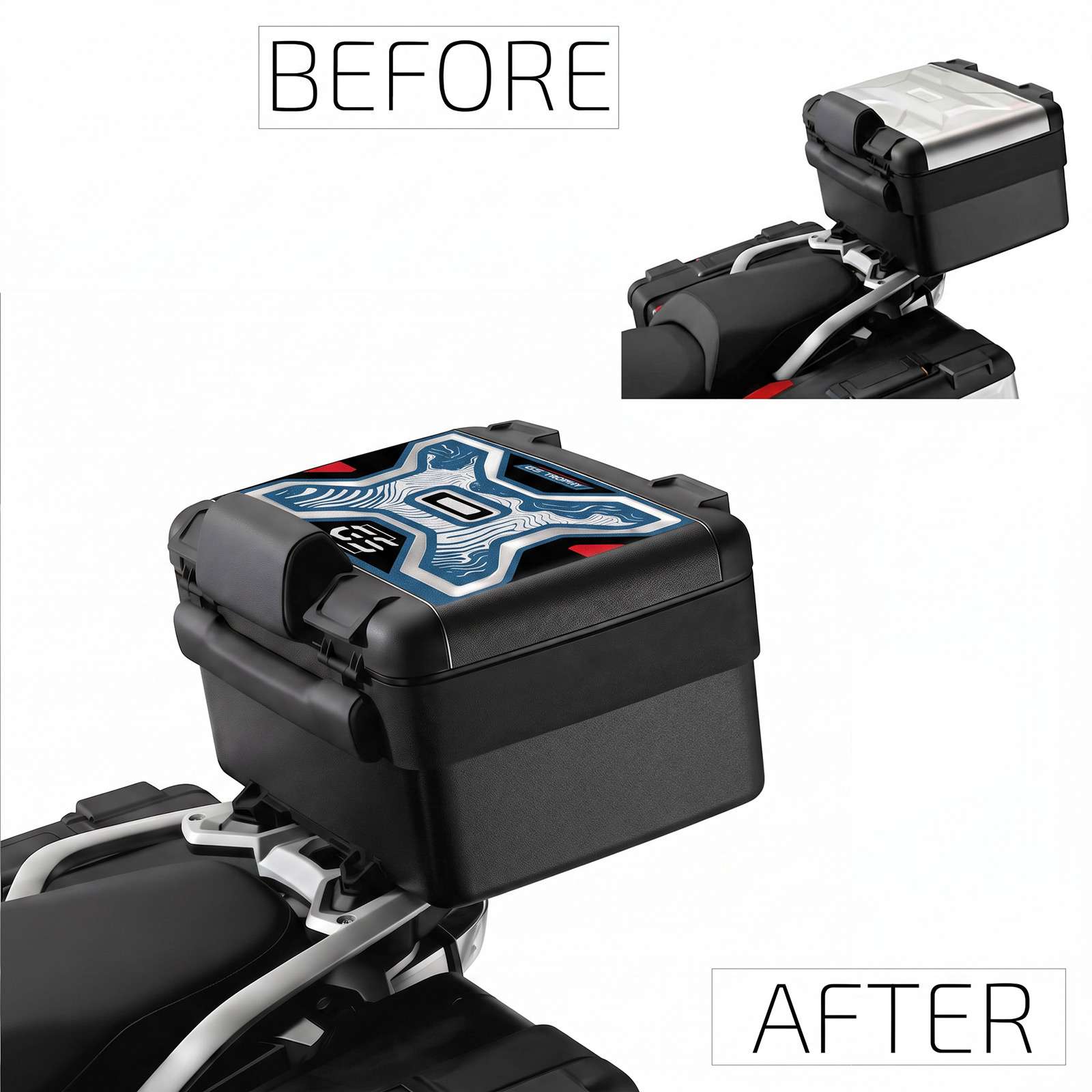 Adhesivos Crystal Rugoso compatibles con BMW GS 1250 Trophy Vario Maletas y Top Case - Imagen 2